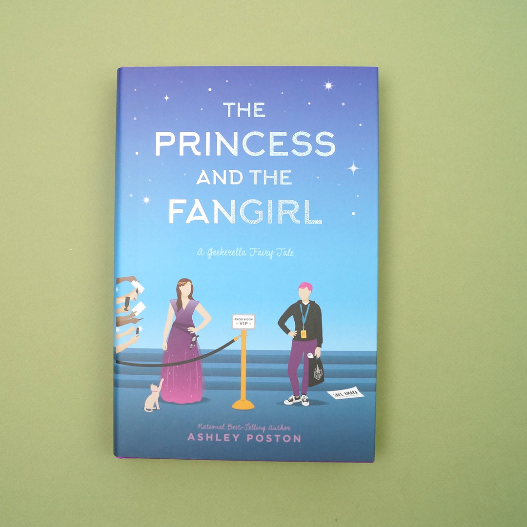 A hardcover copy of The Princess and the Fangirl by Ashley Poston.