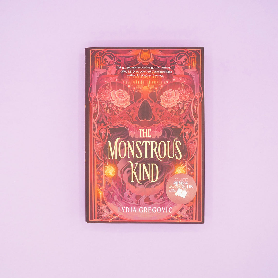 a hardcover copy of The Monstrous Kind by Lydia Gregovic.