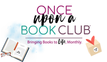 Once Upon a Book Club logo with an open book, a gift box, and the tagline Bringing Books to Life.