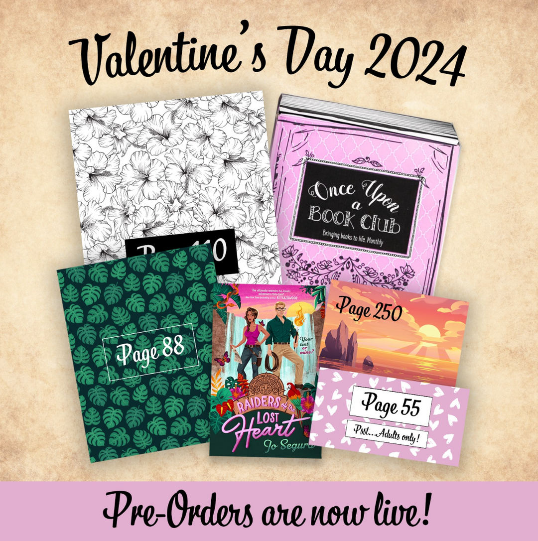 A collection of books with the message Valentine's Day Pre-Orders are OPEN!