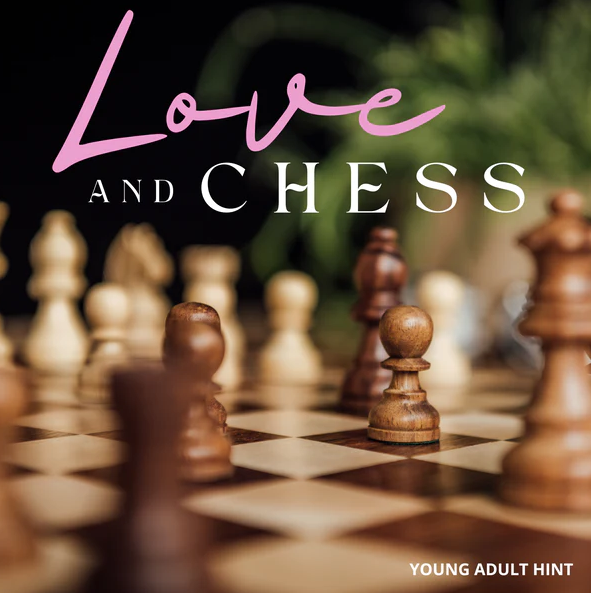 Close-up of a chessboard on the cover of Novel "Love and Chess"
