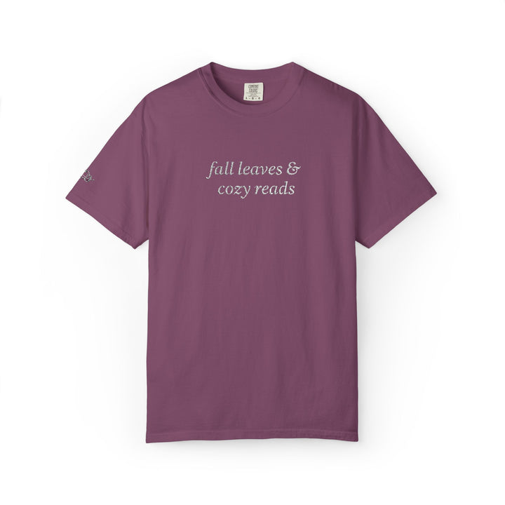 Fall Leaves & Cozy Reads Embroidered Tee