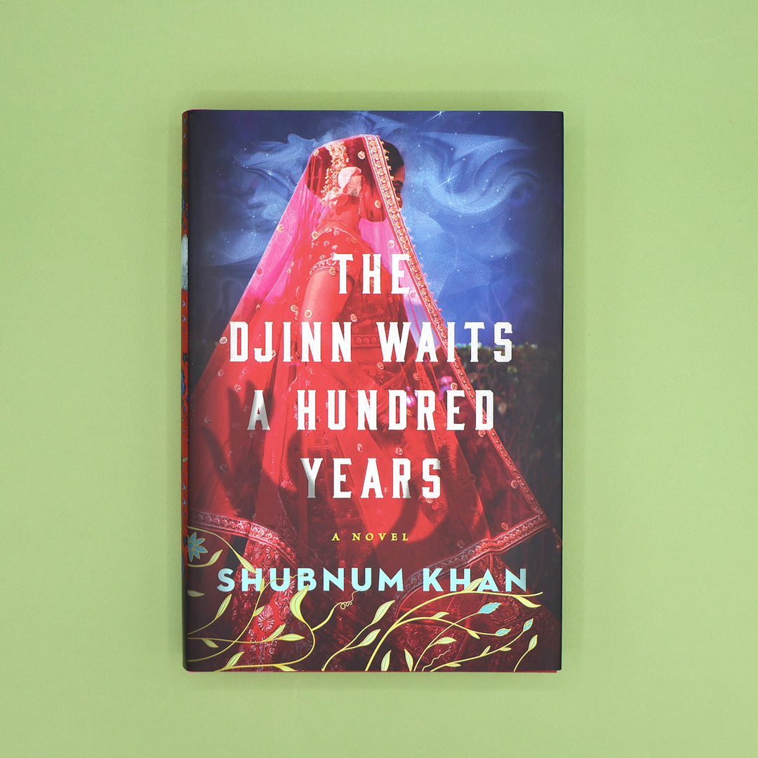 Book cover of 'The Djinn Waits a Hundred Years' by Shubnum Khan on a green background