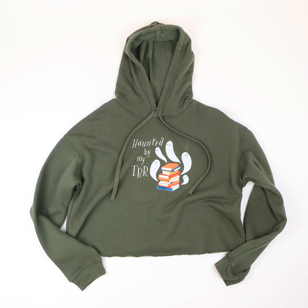 Haunted By My TBR Cropped Hoodie