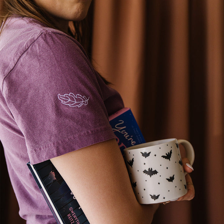 Fall Leaves & Cozy Reads Embroidered Tee