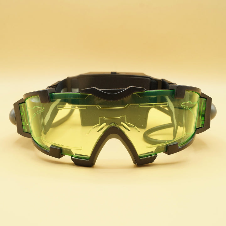 black and green spy goggles