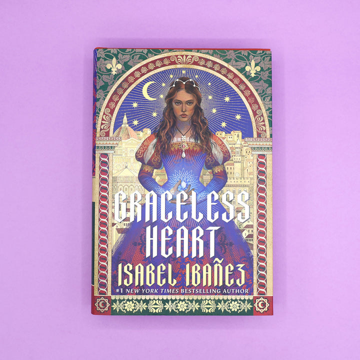 Book cover of 'Graceless Heart' by Isabel Ibanez on a purple background