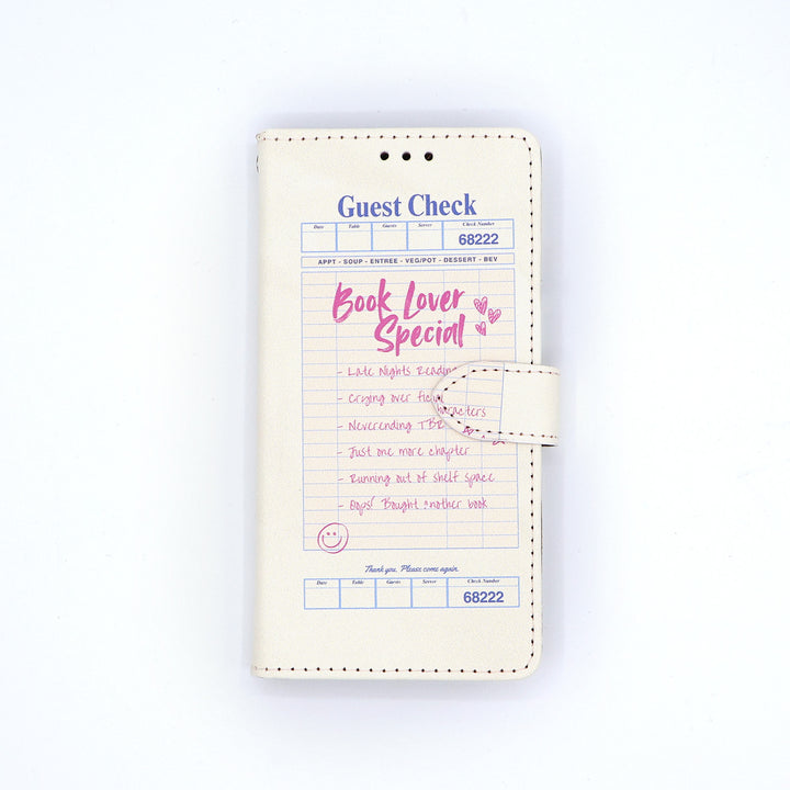 Phone Case with a 'Book Lover Special' design on a white background