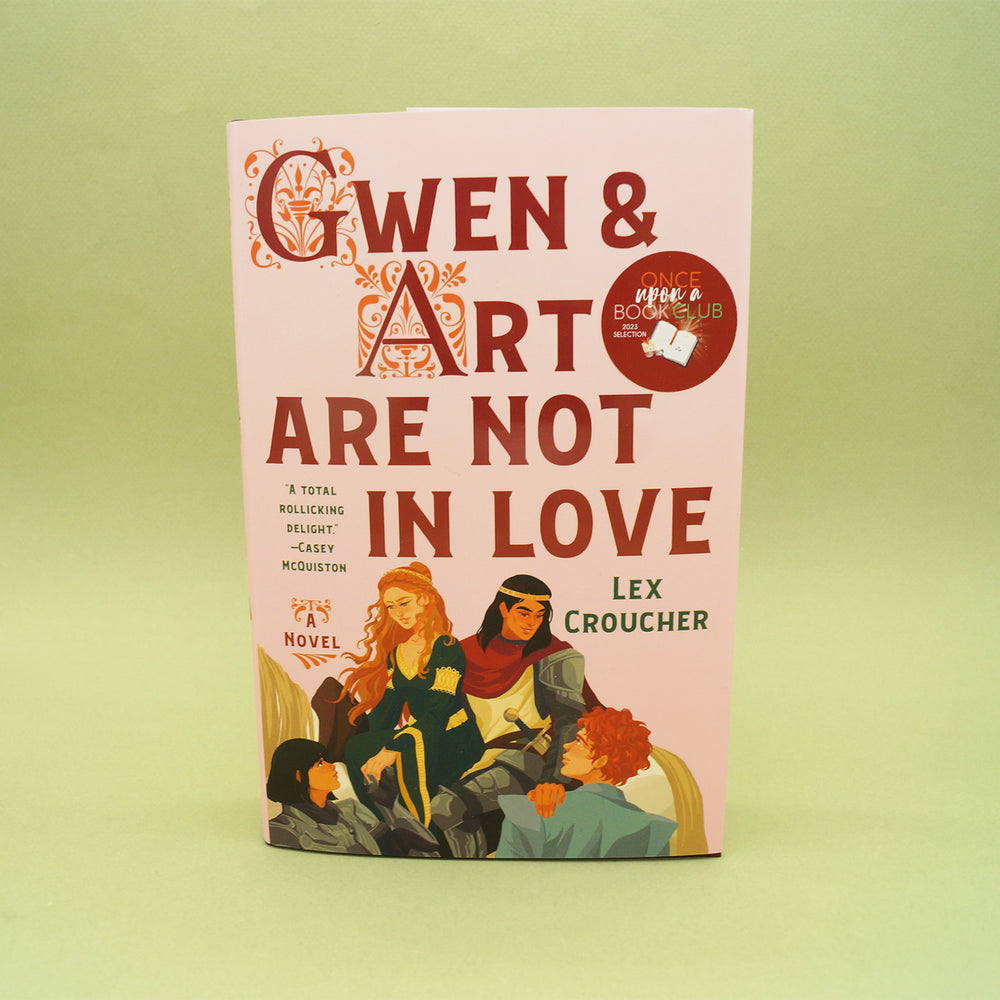 A hardcover copy of Gwen and Art are Not in Love by Lex Croucher.