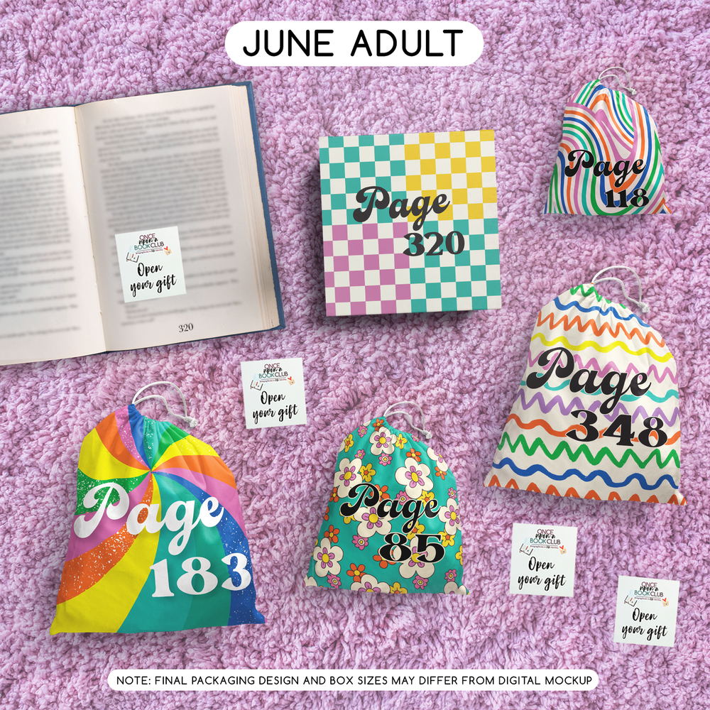 A set of five wrapped gifts labeled with page numbers and open your gift sticky notes!