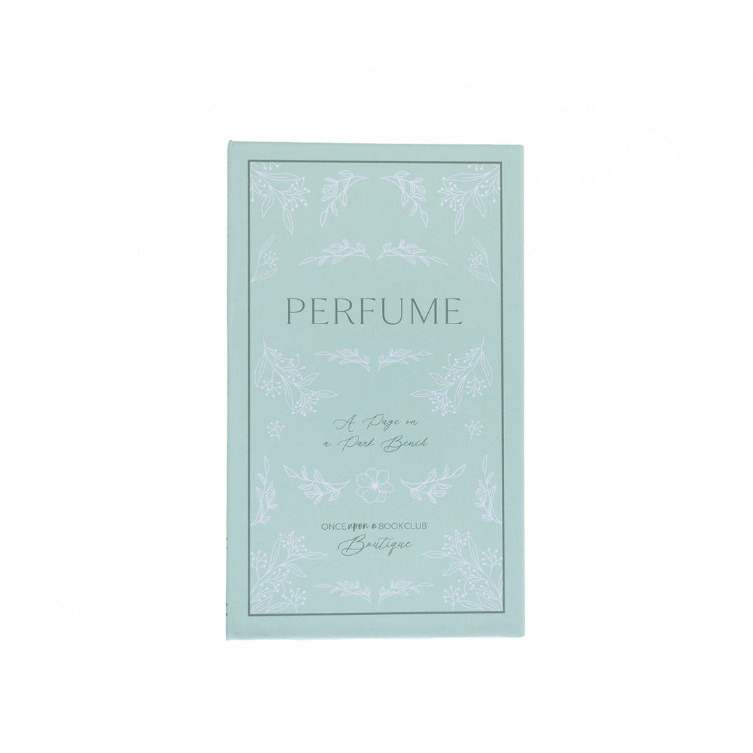 The perfume box for "A Page on a Park Bench"