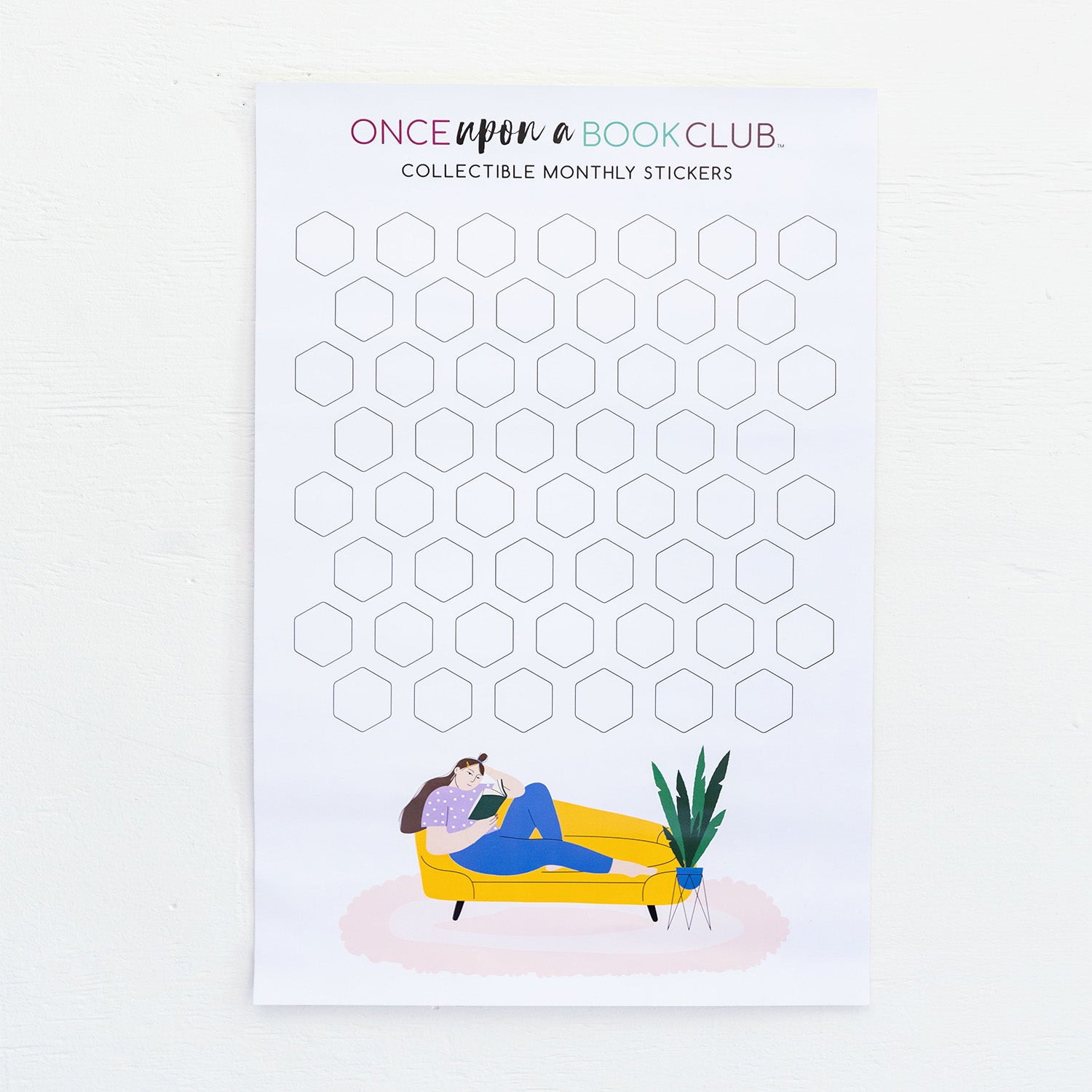 Sticker Collector Poster | Reading Challenge – Once Upon a Book Club