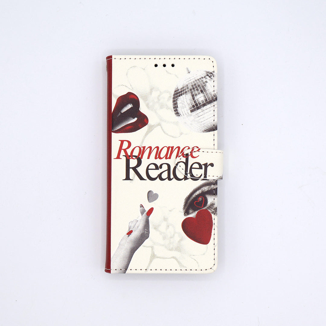 Phone case with romantic design elements on a white background