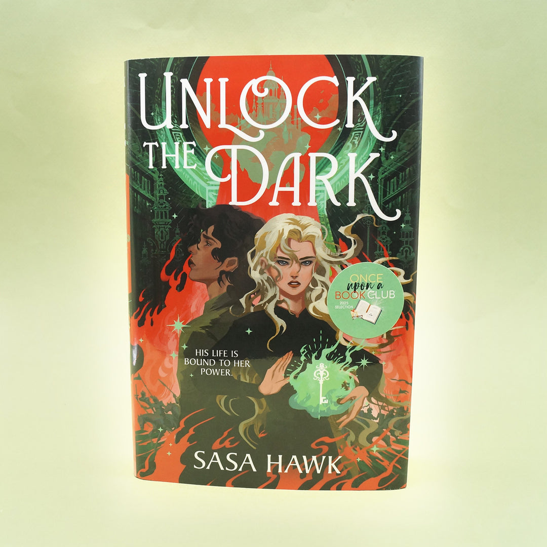 Book cover of 'Unlock the Dark' by Sasha Hawk on a light green background