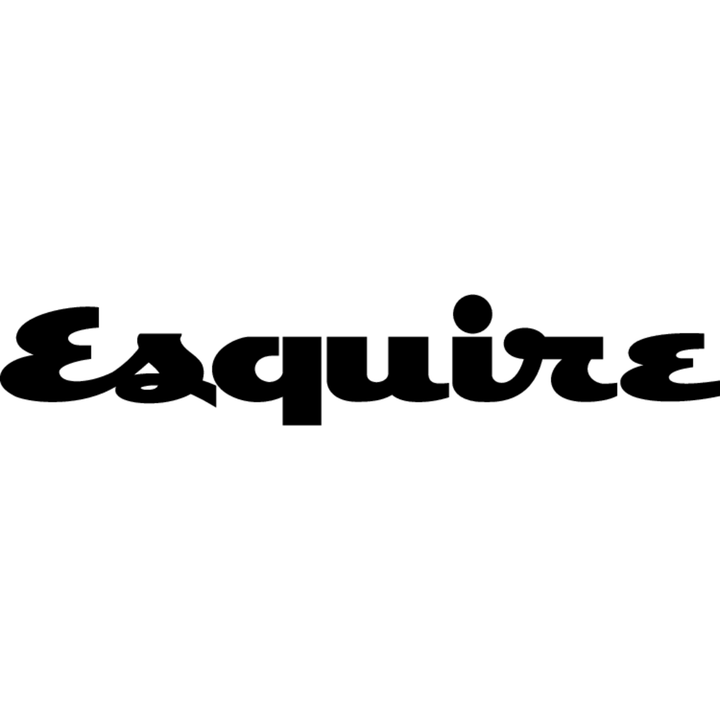 Featured in Esquire: Logo - A black script text reading Esquire