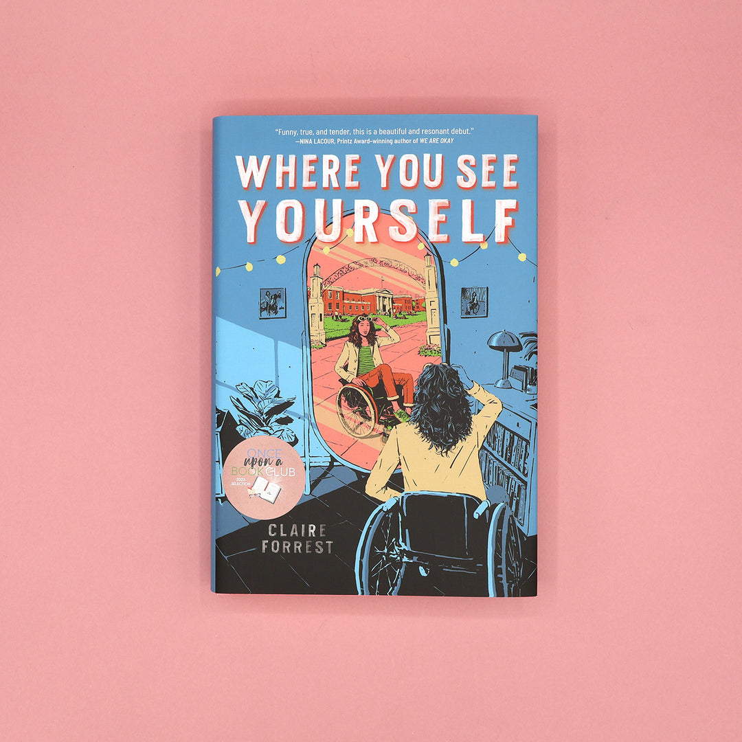 Book cover of 'Where You See Yourself' by Claire Forrest on a pink background