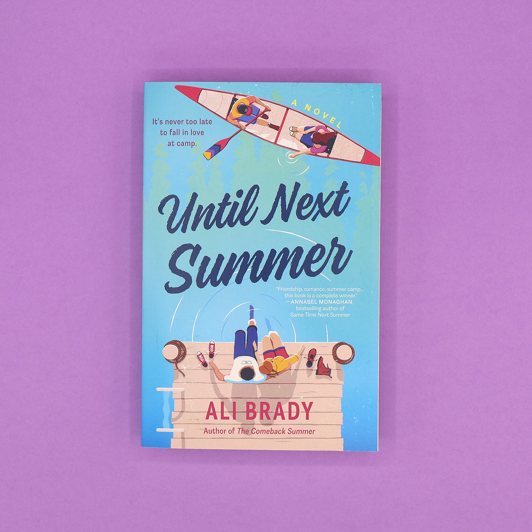 Book cover of 'Until Next Summer' by Ali Brady on a purple background