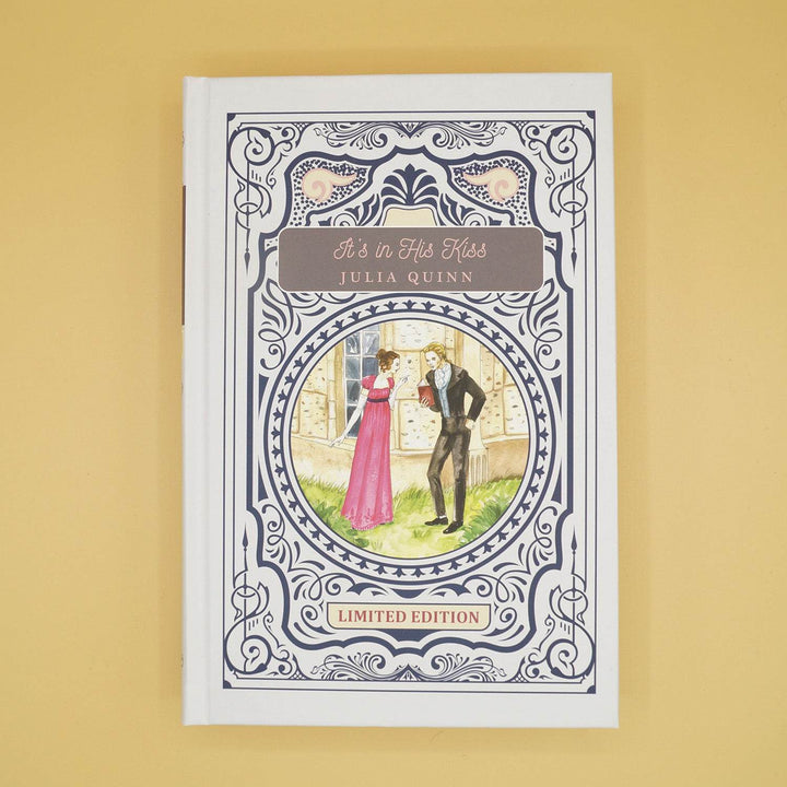 a light blue hardcover special edition of It's In His Kiss
