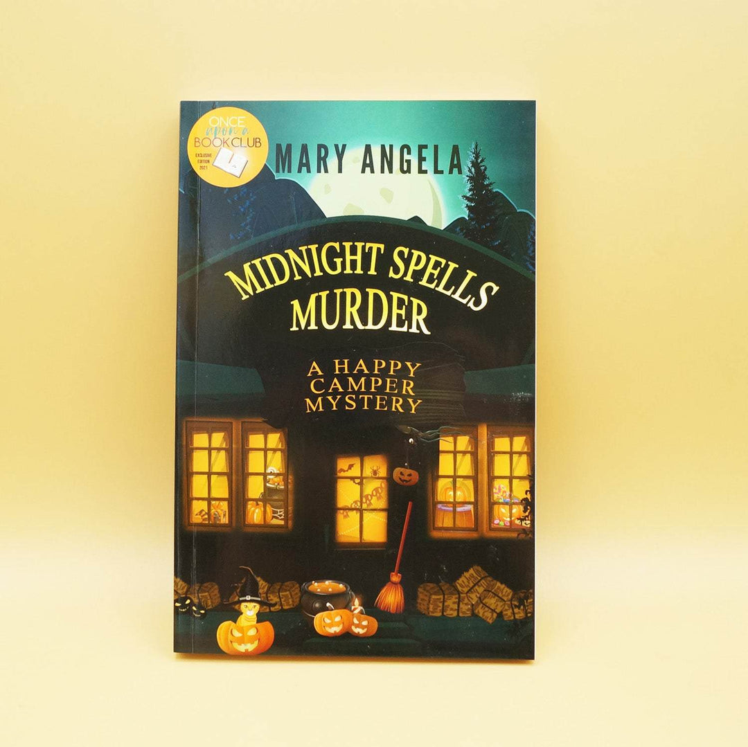 a paperback edition of Midnight Spells Murder by Mary Angela