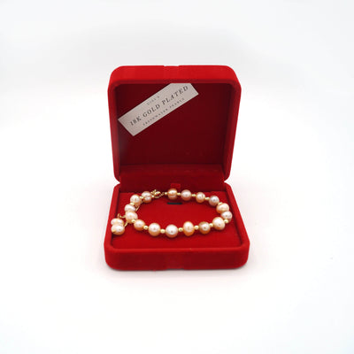 Through Thick and Thin - Freshwater Pearl & 18k Gold Bracelet